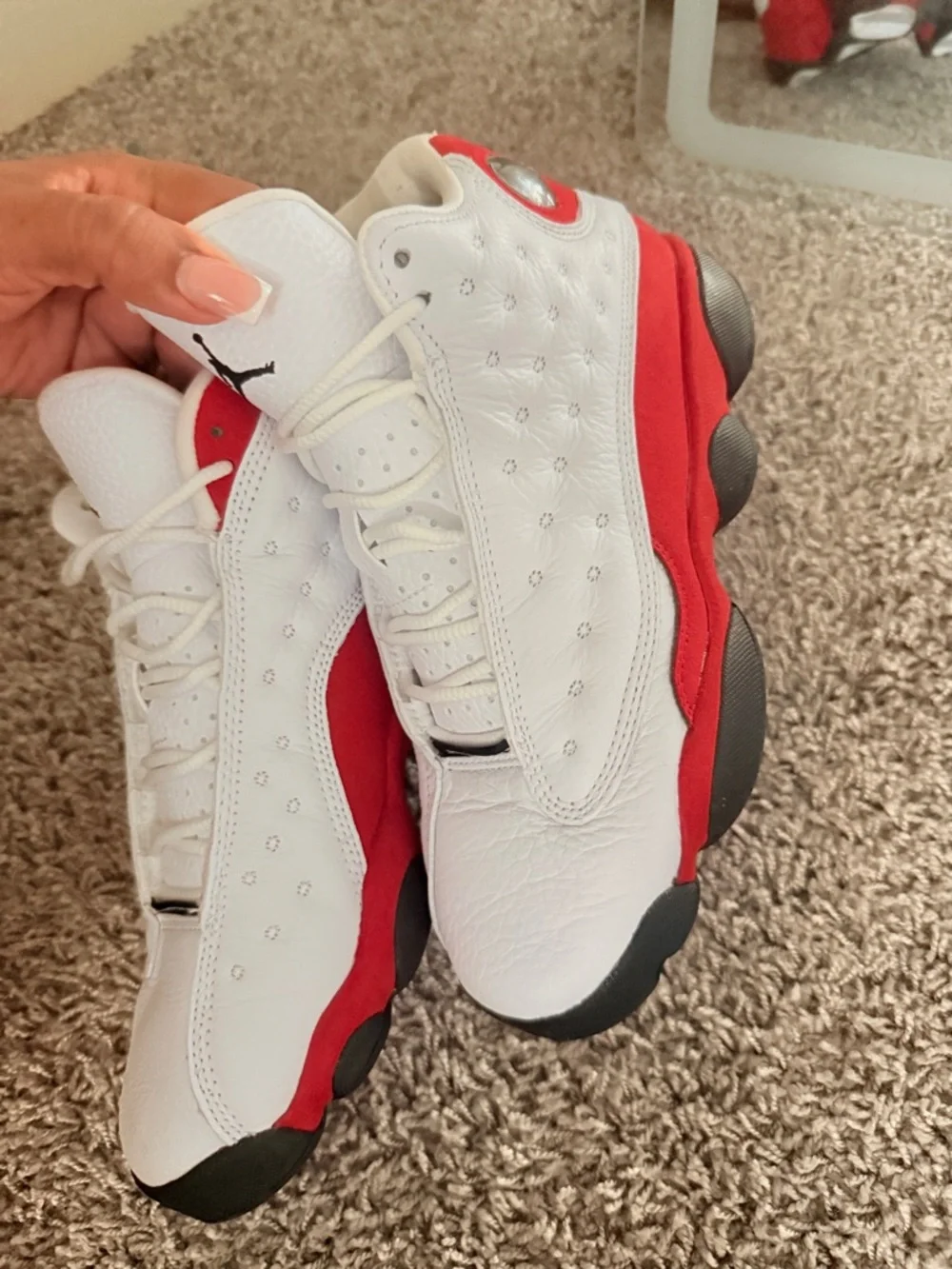 Air Jordan 13 Retro White Red Black Sneakers - Picture 3 of 4